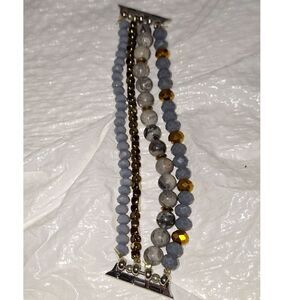 Apple Watch Gemstone Band Layered Agate Stretchy Elegant Boho Bracelet